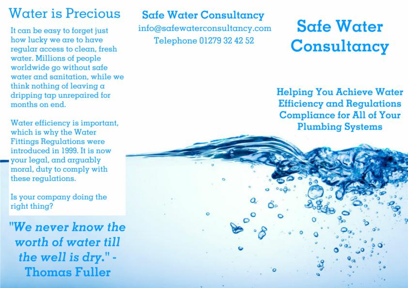Safe Water Consultancy outer cover